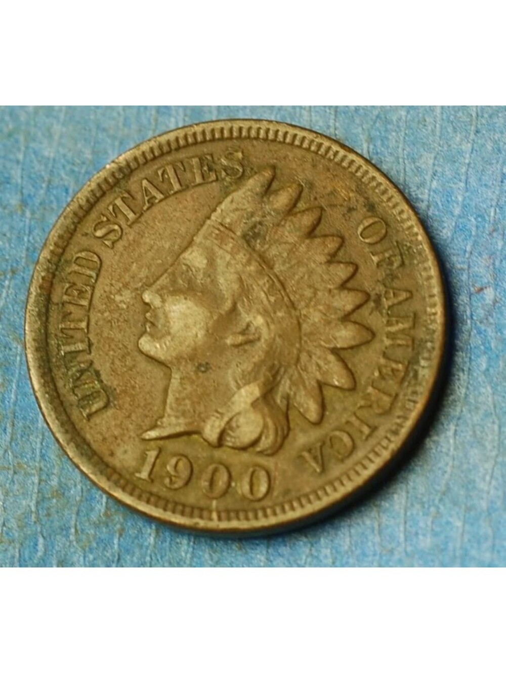 W1607 1900 Indian Head Cent Penny 1c - Check Out Our Store old coin money gift